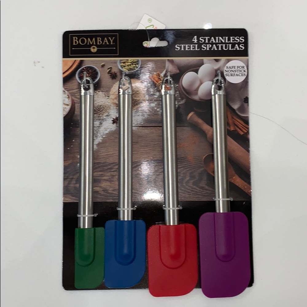 Set of 4 stainless steel spatulas